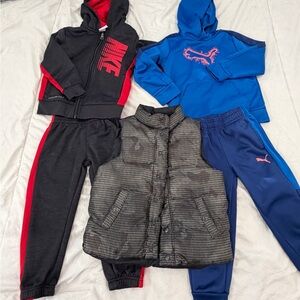 Nike and Puma Kids sweatsuit bundle size 4T - 5 pieces